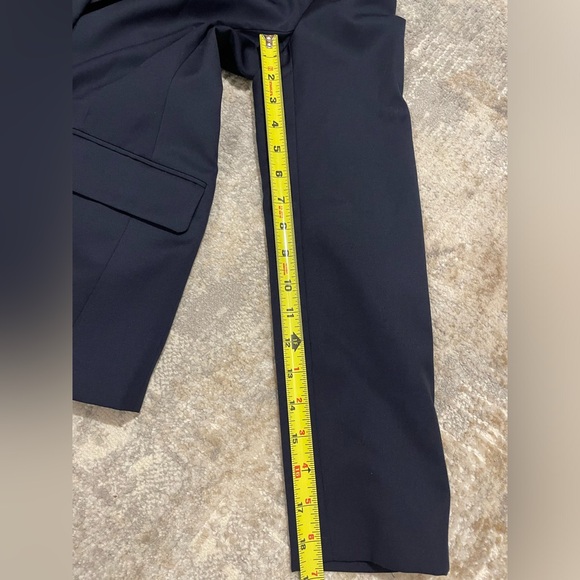 J Crew Womens Navy Blue Wool Blend 2 Button Blazer Size 8 Preppy Business Casual - Picture 9 of 10